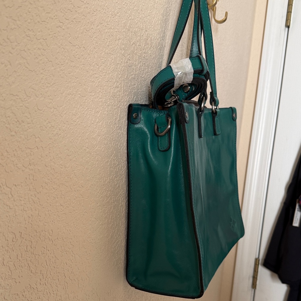 Patricia Nash Ava MediumTote Gorgeous Teal Leather NWT - Picture 7 of 9